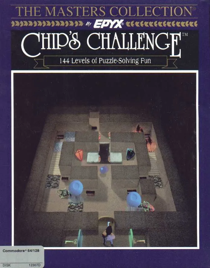 Chip's Challenge cover art for Commodore 64