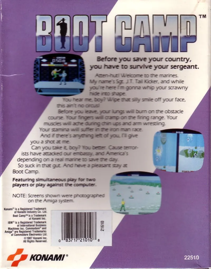 Combat School box back