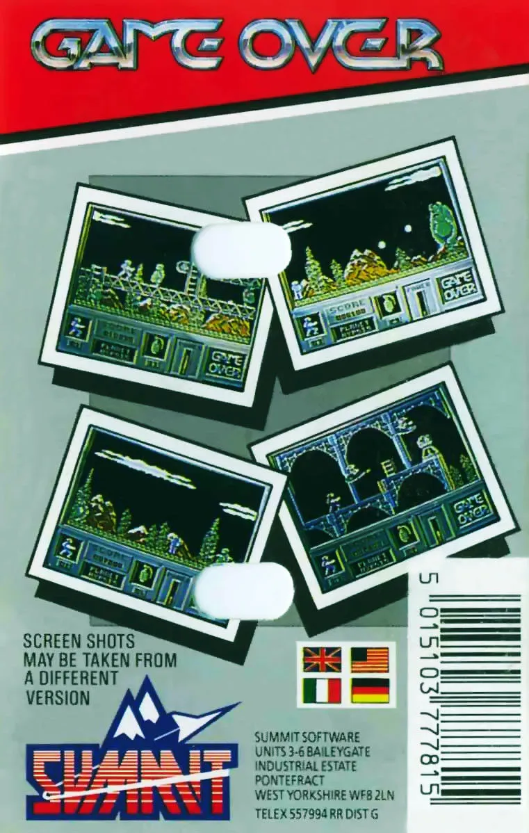 Game Over box back