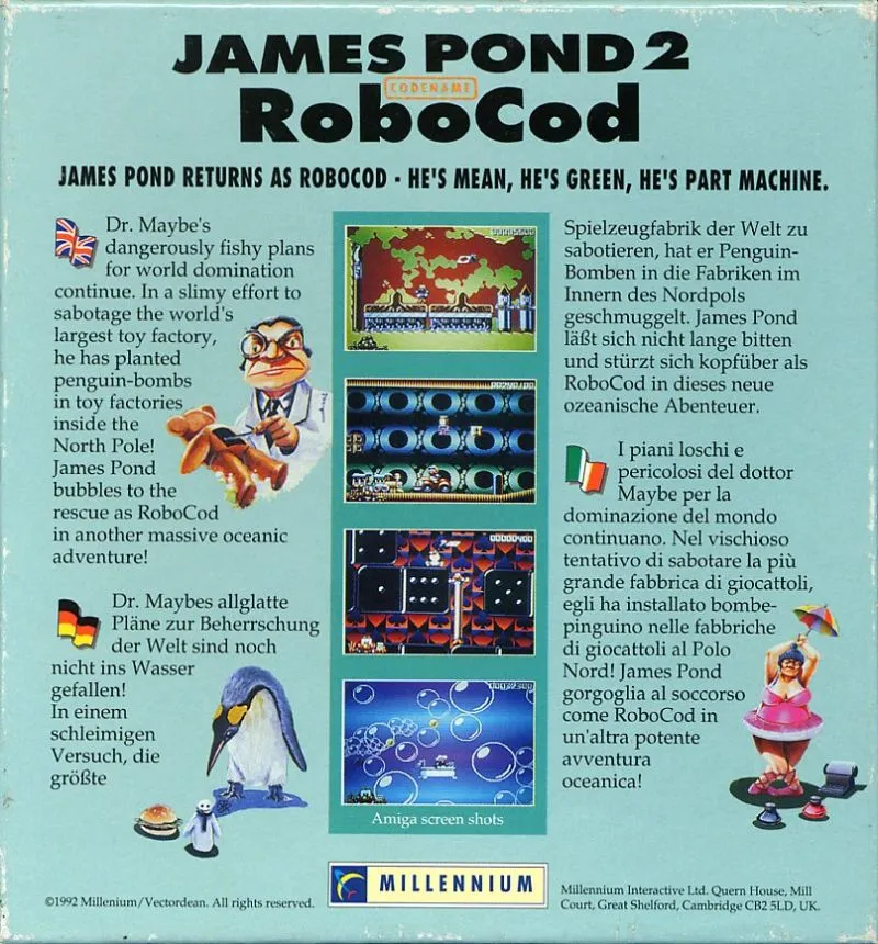 James Pond 2: Codename RoboCod box back