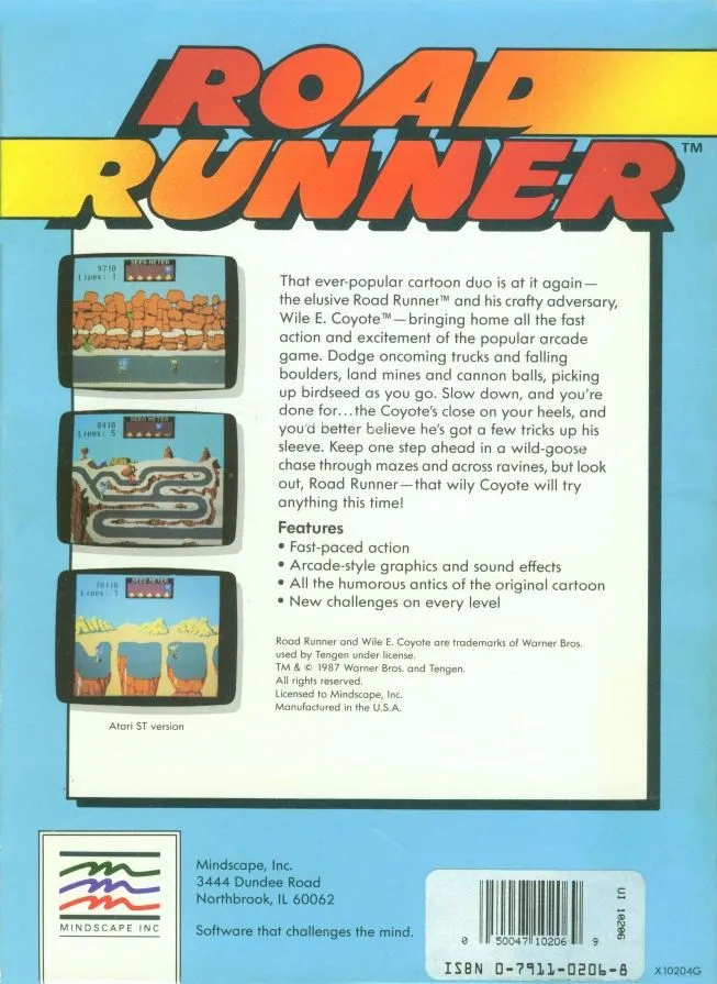 Road Runner box back