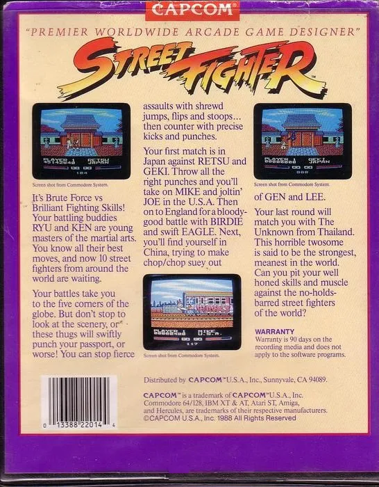 Street Fighter box back