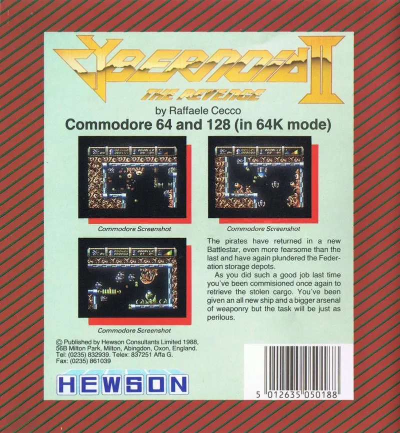 Cybernoid II: The Revenge box back