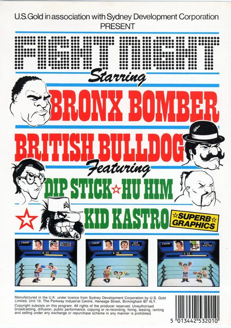 Fight Night box back