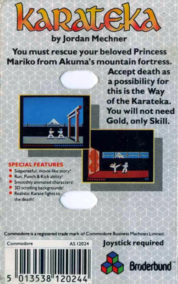 Karateka box back