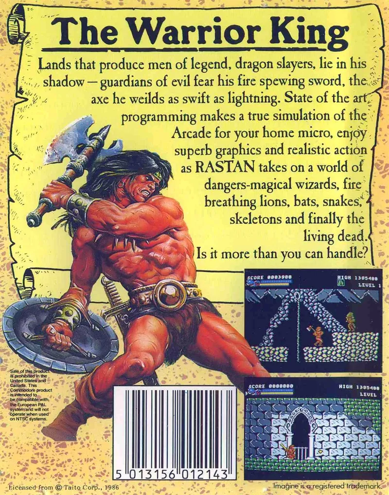 Rastan box back