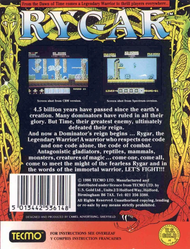 Rygar box back