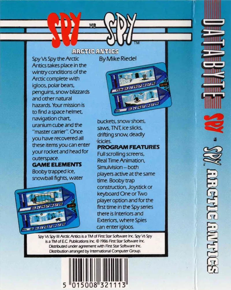 Spy vs Spy III: Arctic Antics box back