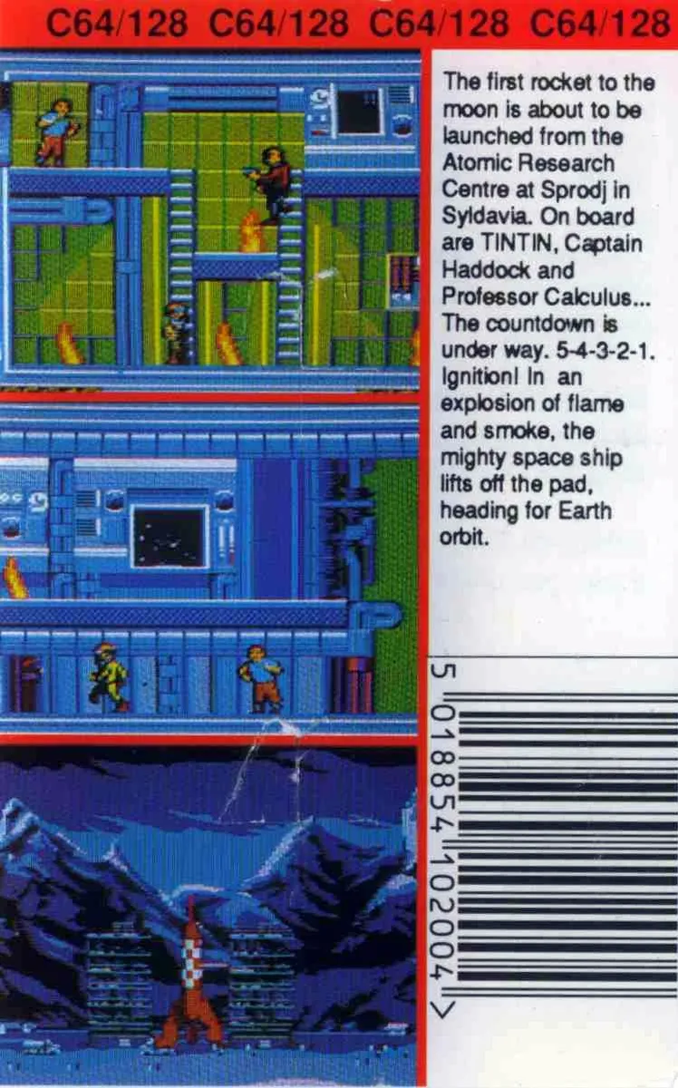 Tintin on the Moon box back