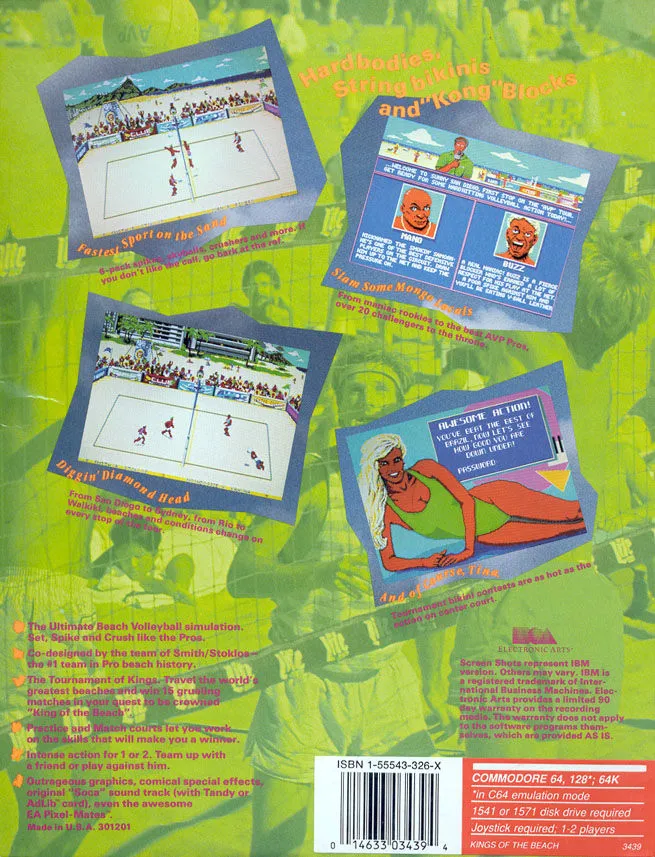 Kings of the Beach: Professional Beach Volleyball box back