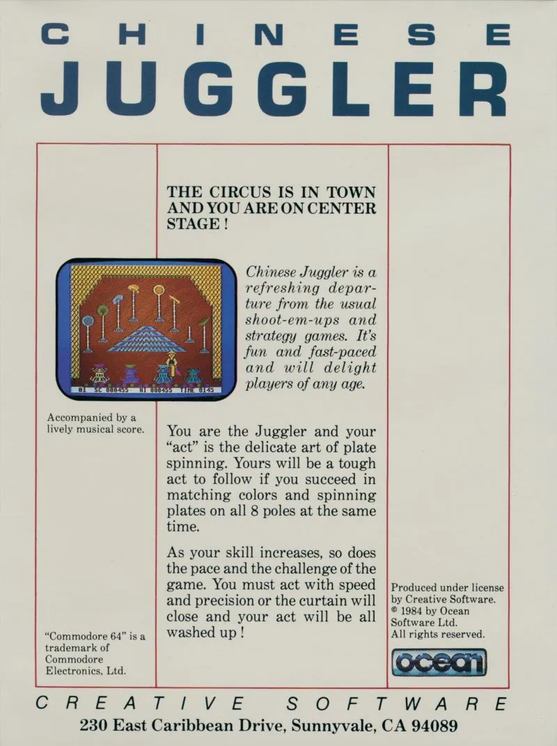 Chinese Juggler box back