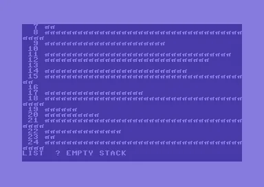 Backdrop artwork for C64-FORTH