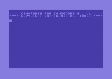 C64-FORTH title screen