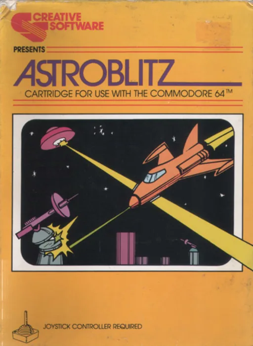 Astroblitz cover art for Commodore 64