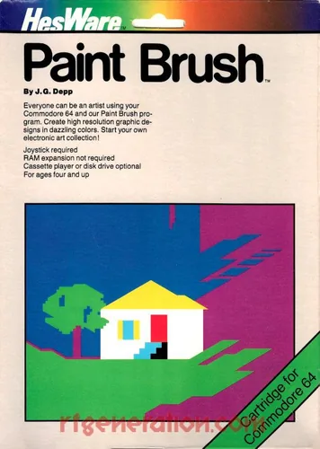 Paint Brush cover art for Commodore 64