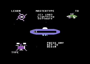 MasterType title screen