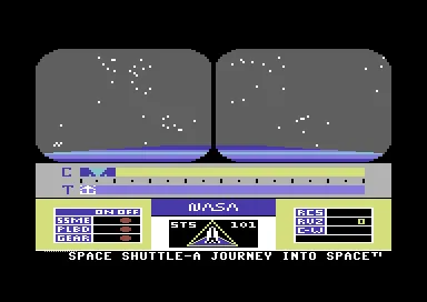 Space Shuttle - A Journey into Space title screen