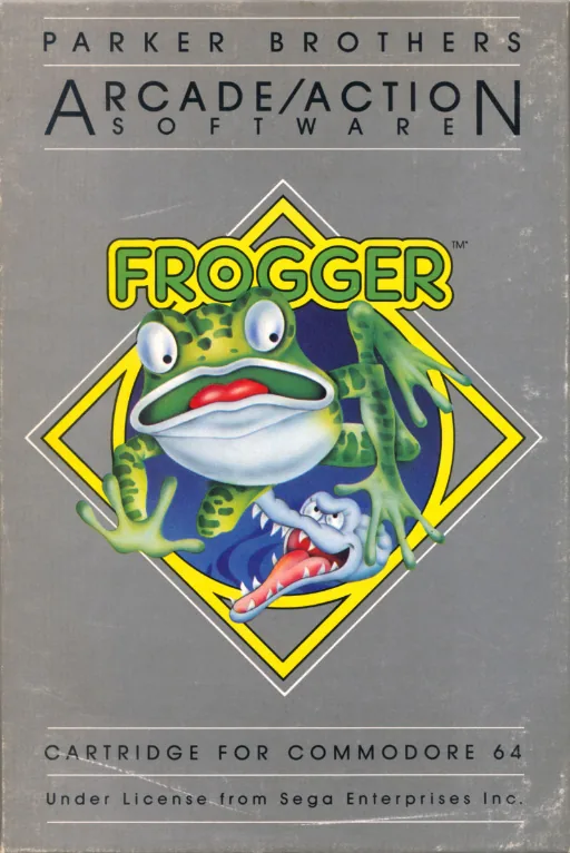 Frogger cover art for Commodore 64