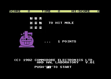 Mole Attack (Japan) (v01) (MAX) title screen