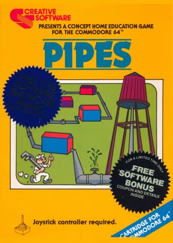 Pipes cover art for Commodore 64