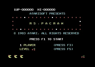 Ms. Pac-Man title screen