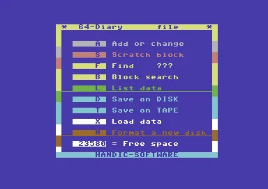 Diary 64 title screen