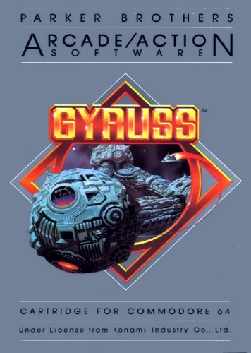 Gyruss cover art for Commodore 64