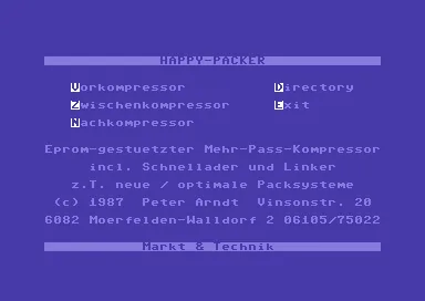 Happy-Packer title screen