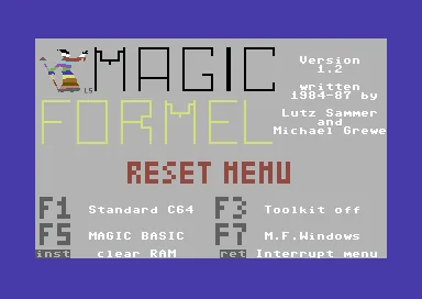 Magic Formel title screen