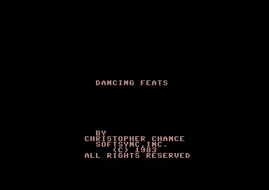 Dancing Feats title screen