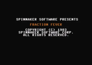 Fraction Fever title screen