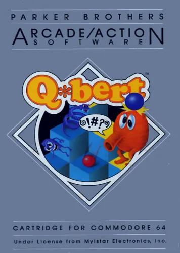 Q-bert cover art for Commodore 64