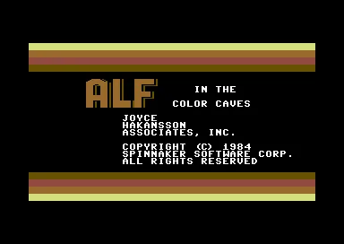 Alf in the Color Caves title screen