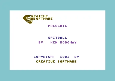 Spitball title screen