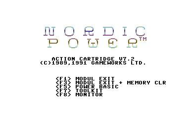 Nordic Power Action Cartridge title screen