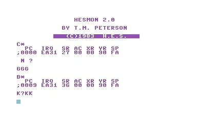 Backdrop artwork for HES Mon 64