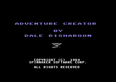 Adventure Creator title screen