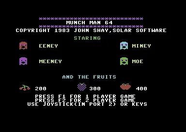 Backdrop artwork for Galaxions + Munchman