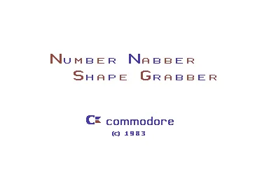 Number Nabber, Shape Grabber title screen