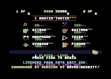 Rootin' Tootin' title screen