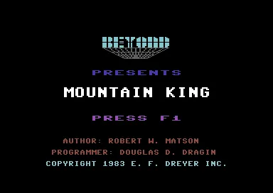Mountain King title screen