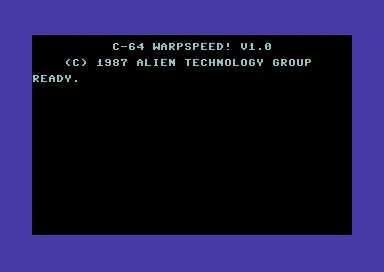 Warp Speed title screen