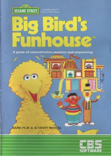 Big Bird's Funhouse cover art for Commodore 64