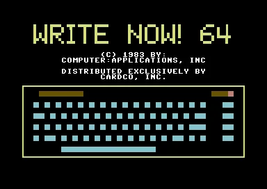 Write Now! 64 title screen