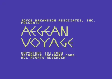 Aegean Voyage title screen