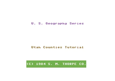 Utah Counties Tutorial title screen