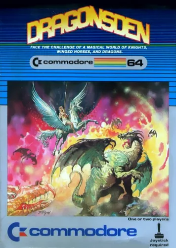 Dragonsden cover art for Commodore 64