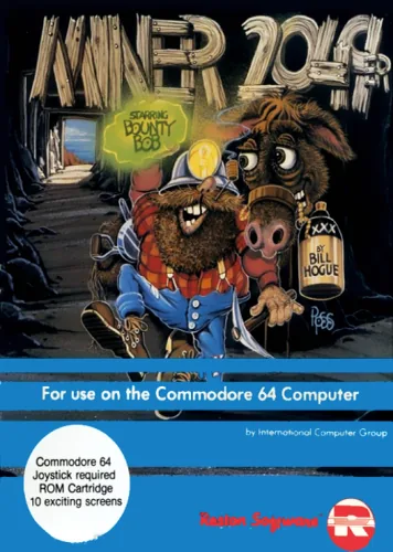 Miner 2049er Starring Bounty Bob cover art for Commodore 64