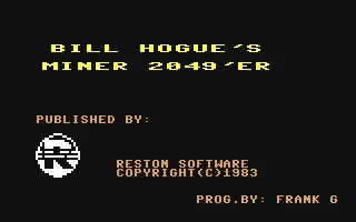 Miner 2049er Starring Bounty Bob title screen