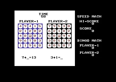 Speed Math & Bingo Math (USA, Europe) (v01) (MAX) screenshot